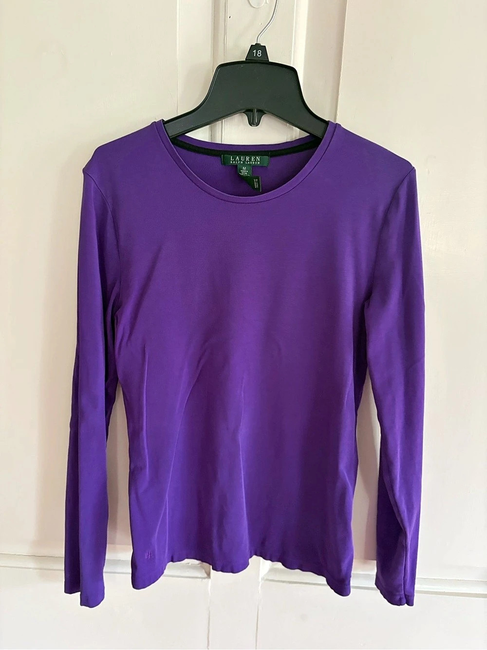 Lauren Ralph Lauren Purple Long Sleeve Crewneck Top Women’s Medium